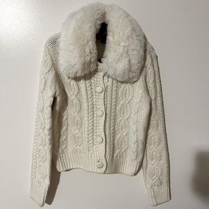 Faith & Zoe Ivory Wool Blend Sweater Size Small